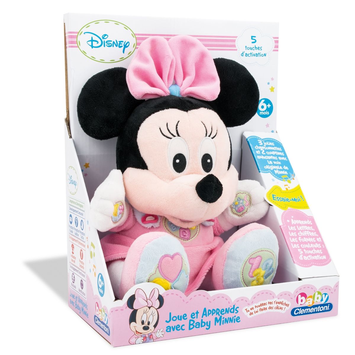 CLEMENTONI Peluche Baby Minnie Interactive dès 6 mois