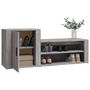 Voir la diapositive 4 : VIDAXL Armoire a chaussures Sonoma gris 130x35x54 cm Bois d'ingenierie