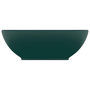 Voir la diapositive 3 : VIDAXL Lavabo ovale de luxe Vert fonce mat 40x33 cm Ceramique