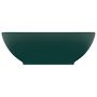 Voir la diapositive 3 : VIDAXL Lavabo ovale de luxe Vert fonce mat 40x33 cm Ceramique