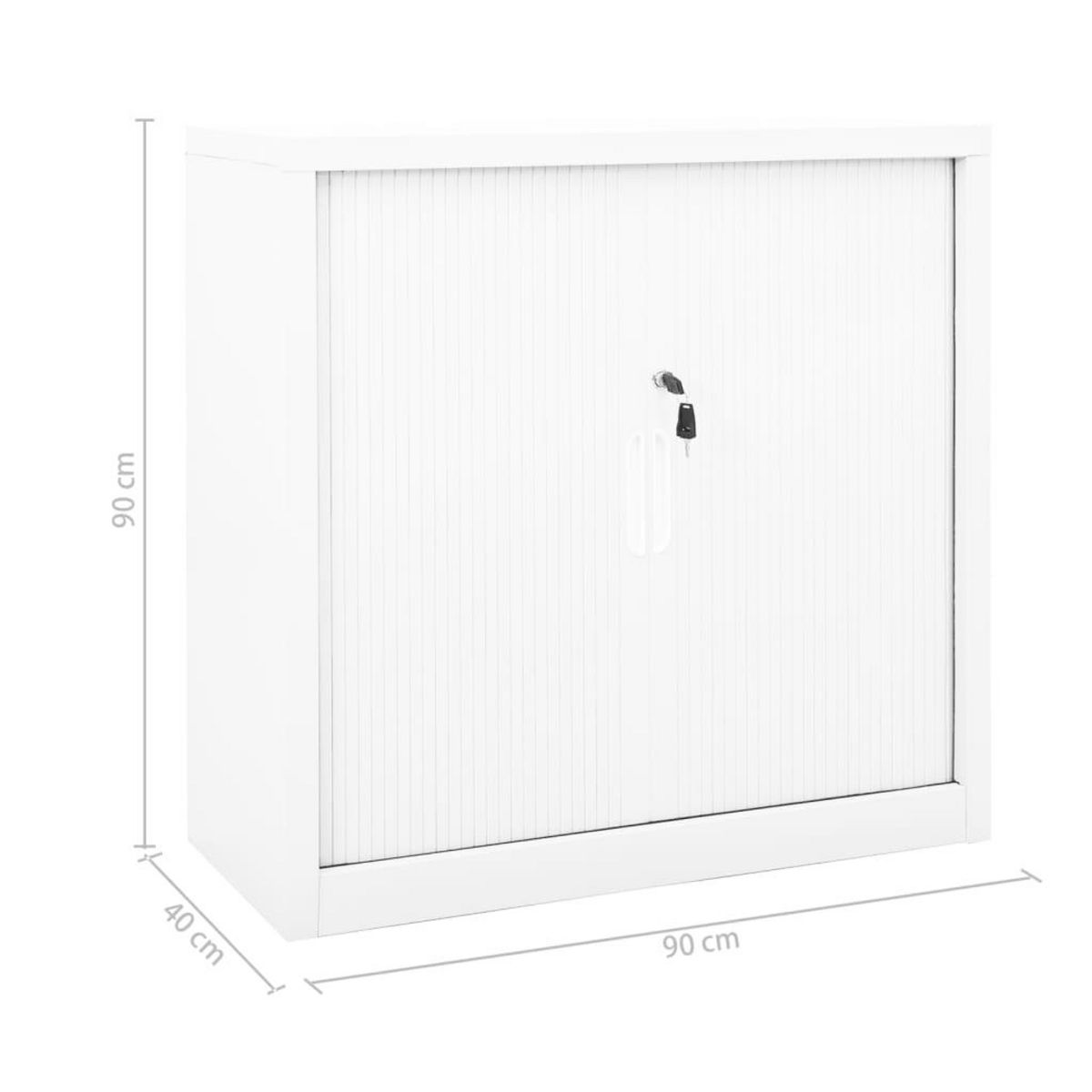 VIDAXL Armoire a portes coulissantes Blanc 90x40x90 cm Acier