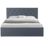 Voir la diapositive 3 : ID MARKET Lit coffre double AUSTIN avec tête de lit et sommier 140 x 190 cm PVC gris
