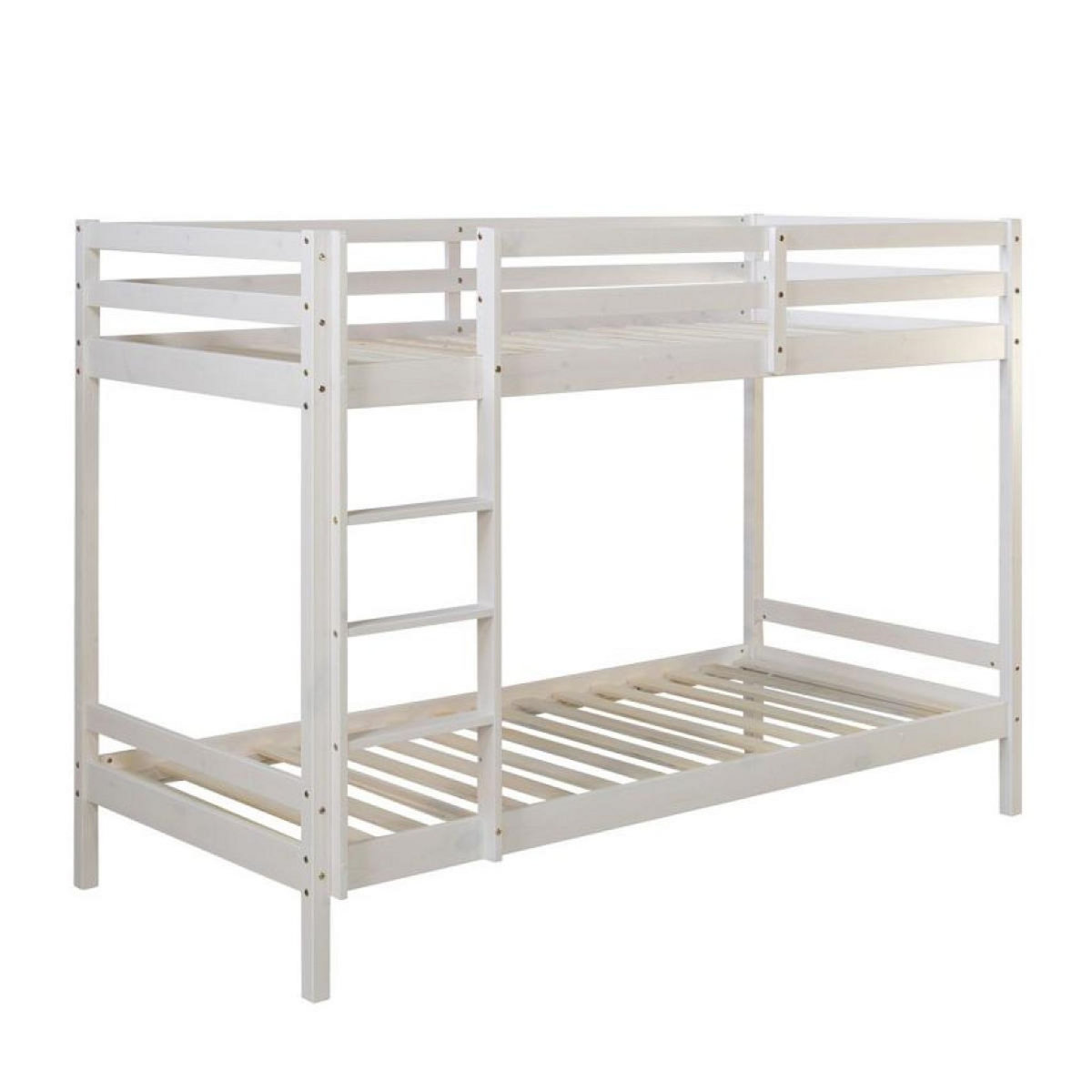 HomeStyle4U Lit superposé avec 2 matelas enfant 90x200 cm