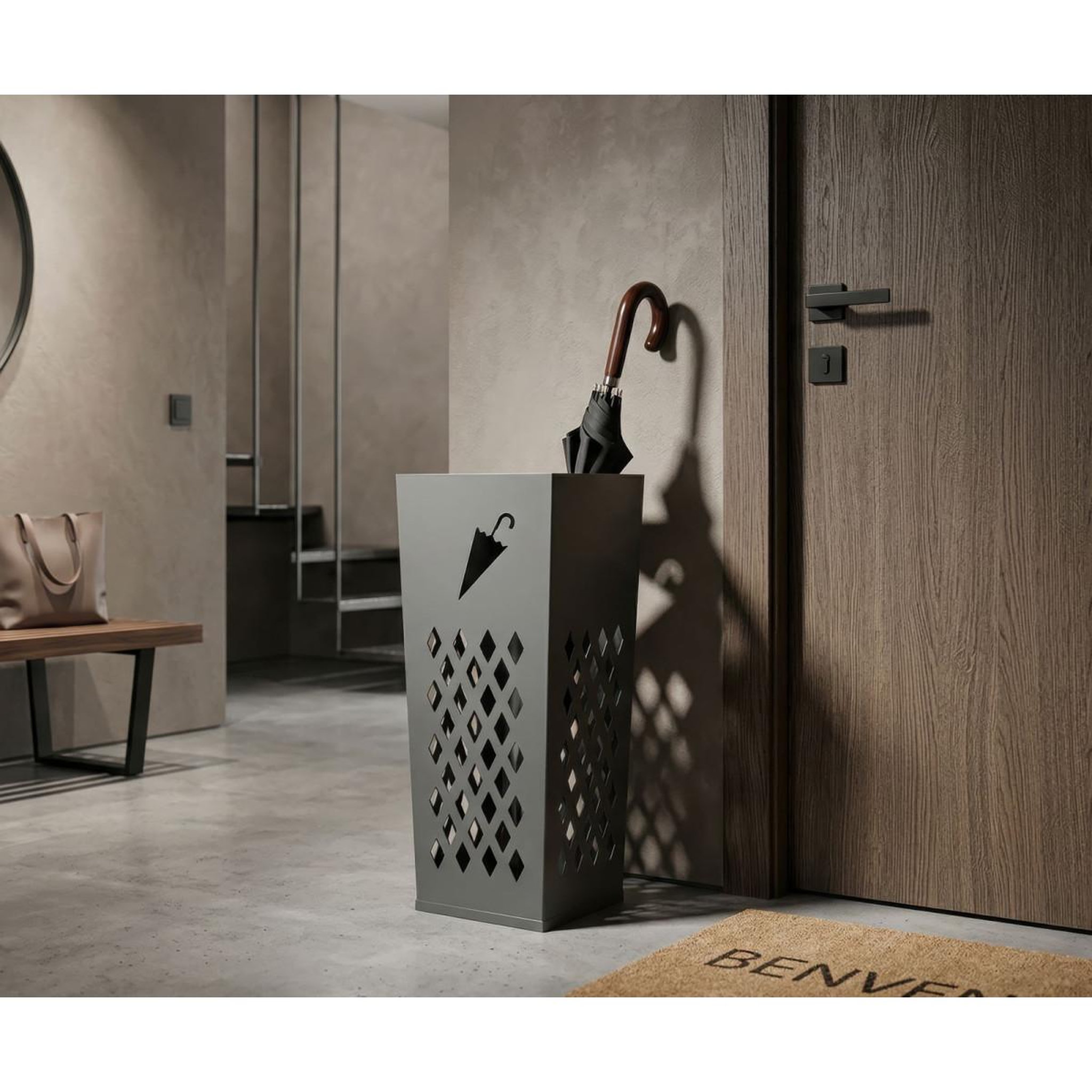 Voir la diapositive 6 : Paris Prix Porte-parapluie en métal  umbrella  48cm gris