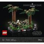 Voir la diapositive 1 : LEGO Star Wars 75353 Diorama de la Course-Poursuite en Speeder sur Endor, Maquette avec Luke Skywalker, Princesse Leia et Scout Trooper plus Speeder Bikes, Collection Le Retour du Jedi
