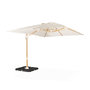 Voir la diapositive 1 : SWEEEK Parasol déporté rectangulaire 3x4m - Wimereux - Parasol excentré inclinable dans 5 positions, rotatif à 360° + Dalles à lester 50x50cm