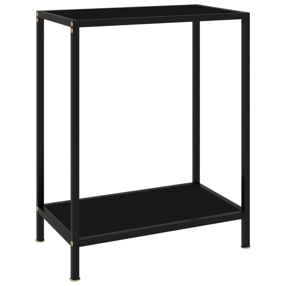 VIDAXL Table console Noir 60x35x75 cm Verre trempe