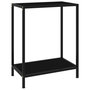 Voir la diapositive 1 : VIDAXL Table console Noir 60x35x75 cm Verre trempe