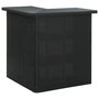Voir la diapositive 1 : VIDAXL Table d'angle de bar Noir 100x50x105 cm Resine tressee