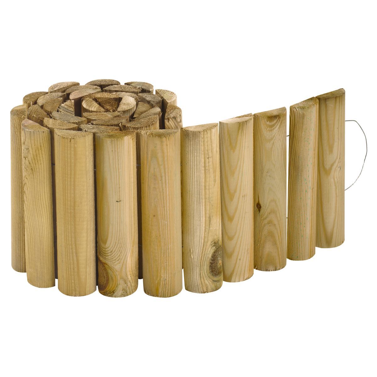 Jardipolys BORDURE BOIS A DEROULER 5x20x180CM EPAISSEUR 1,9CM