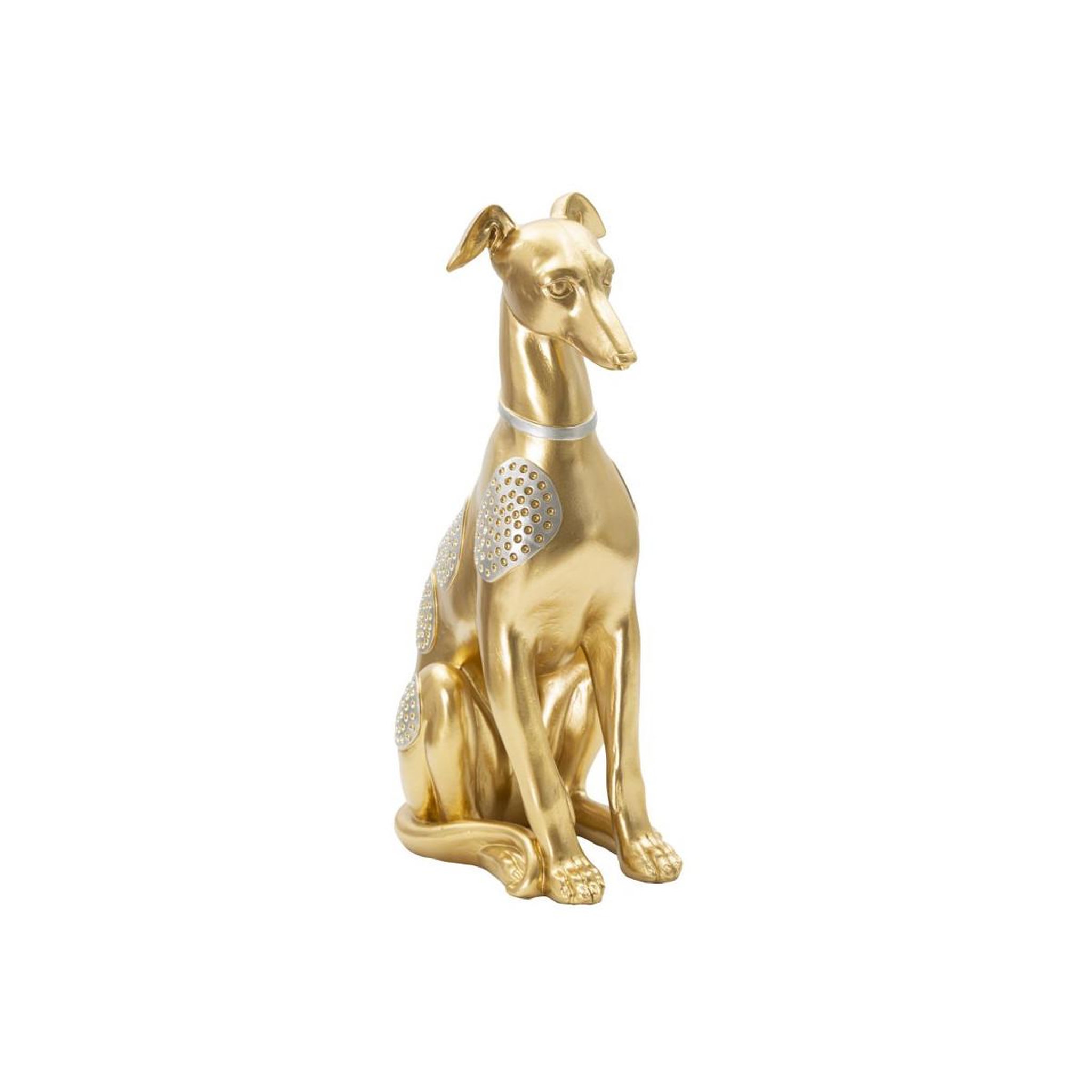 Paris Prix Statuette Design en Résine  Chien Assis  29cm Or