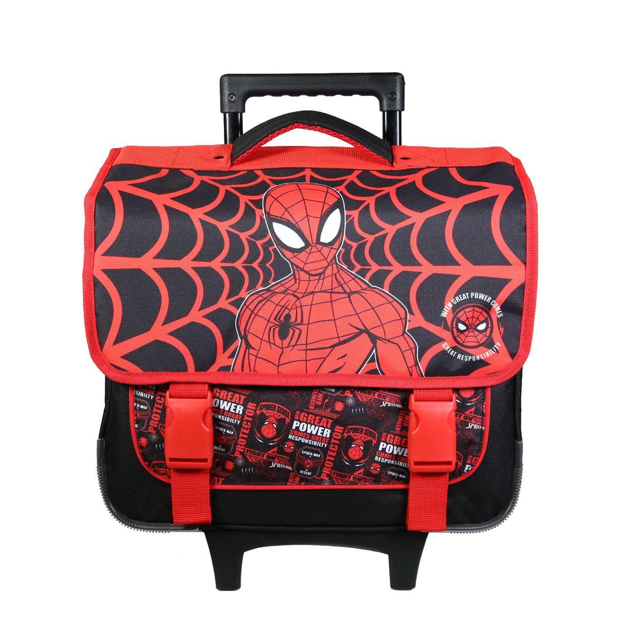 Bagtrotter BAGTROTTER Cartable à roulettes 38 cm Spiderman Noir
