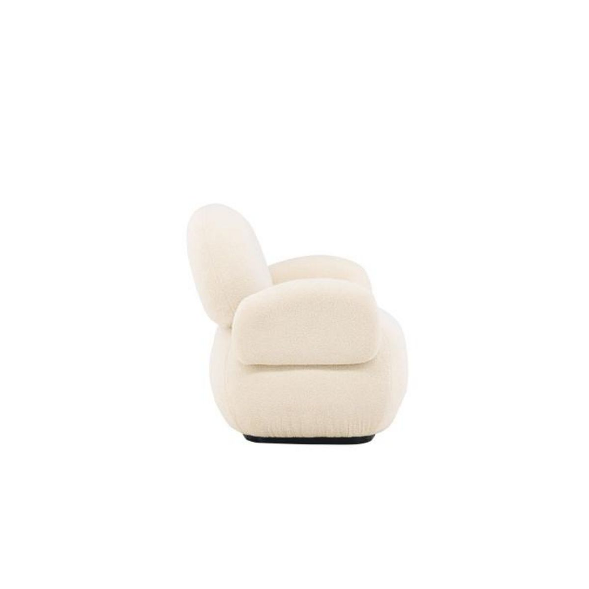 Paris Prix Fauteuil Design Chenille  Sevilla  105cm Beige