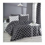 Voir la diapositive 1 : GENERIQUE Parure de lit - 1 housse de couette 220 x 240 cm + 2 taies d'oreiller 60 x 60 cm - 100% coton renforcé - Noir
