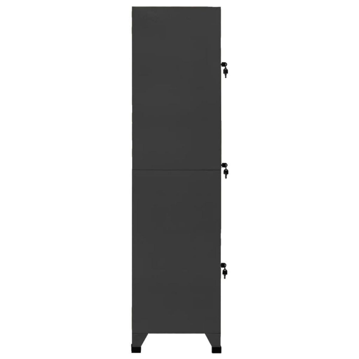VIDAXL Armoire a casiers Anthracite 38x45x180 cm Acier