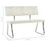 Voir la diapositive 6 : VIDAXL Banc 110 cm Blanc creme Velours