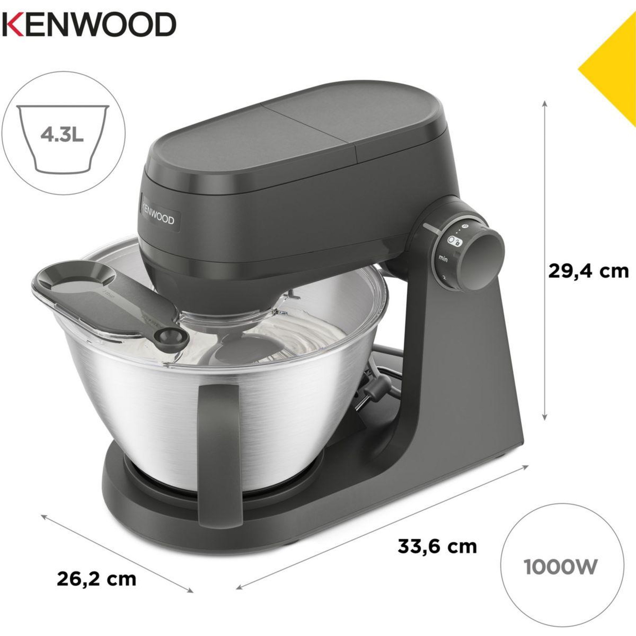 Voir la diapositive 3 : KENWOOD Robot pâtissier multi-tasker khc30.070gy