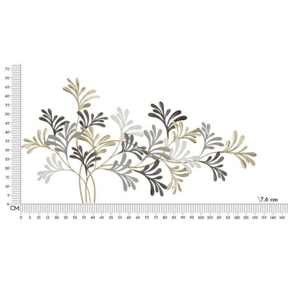 Paris Prix Décoration Murale en Métal  Lixy  130cm Multicolore