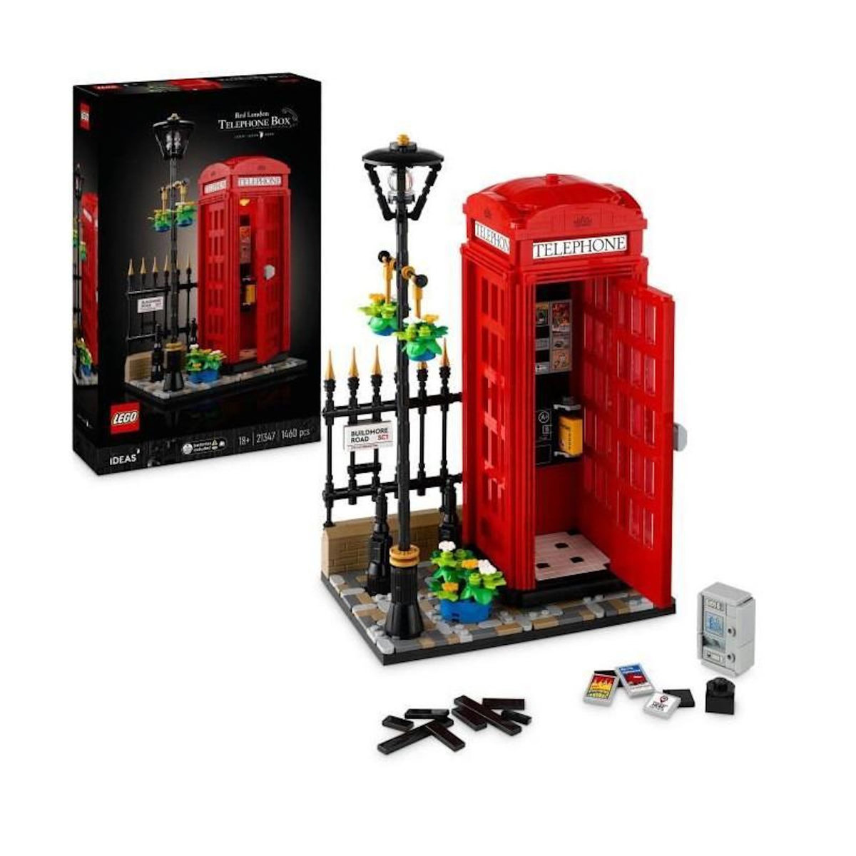 LEGO LEGO Ideas 21347 Cabine Téléphonique Londonienne Décoration Maison pour les Anglophiles
