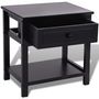 Voir la diapositive 4 : VIDAXL Table de chevet Bois Noir
