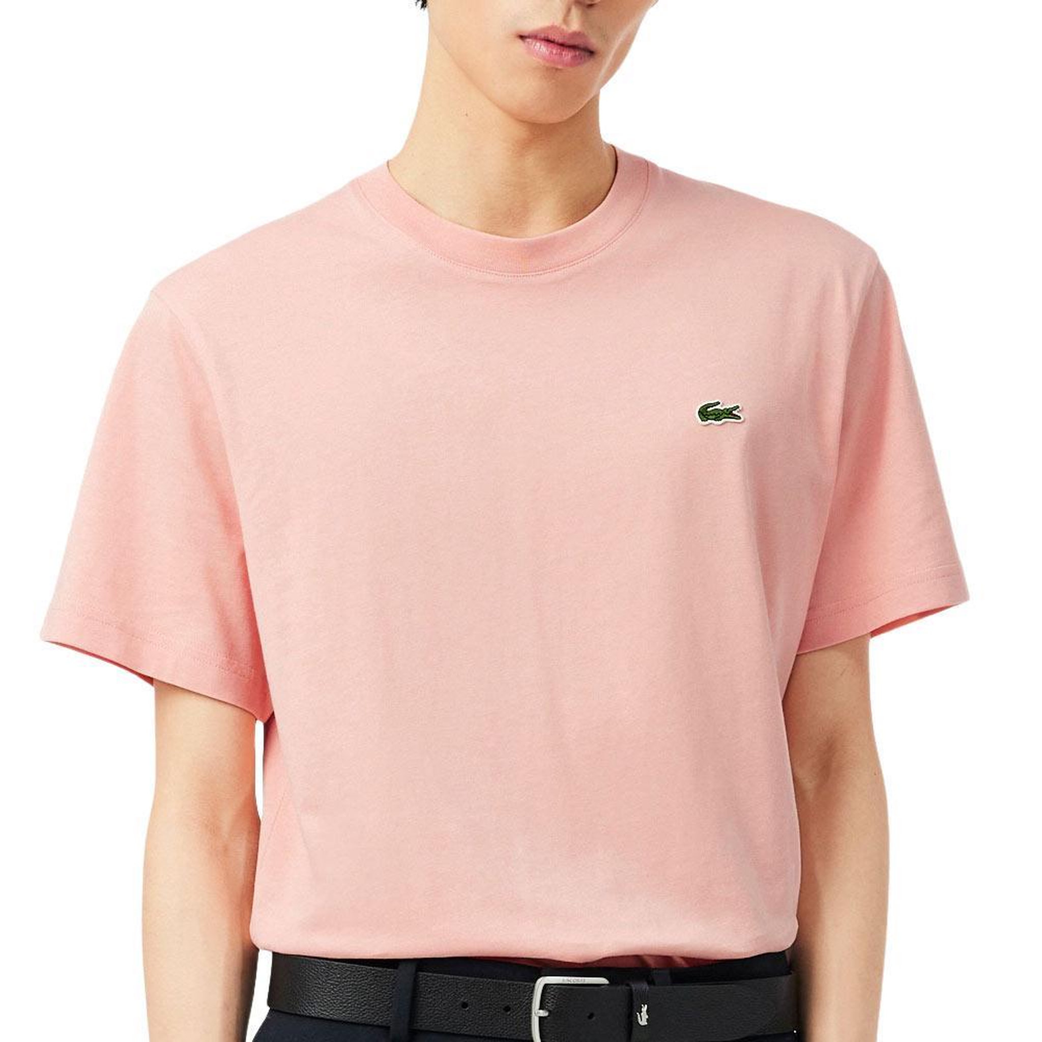 Lacoste T-Shirt Rose Homme Lacoste Essentiel. Coloris disponibles : Rose