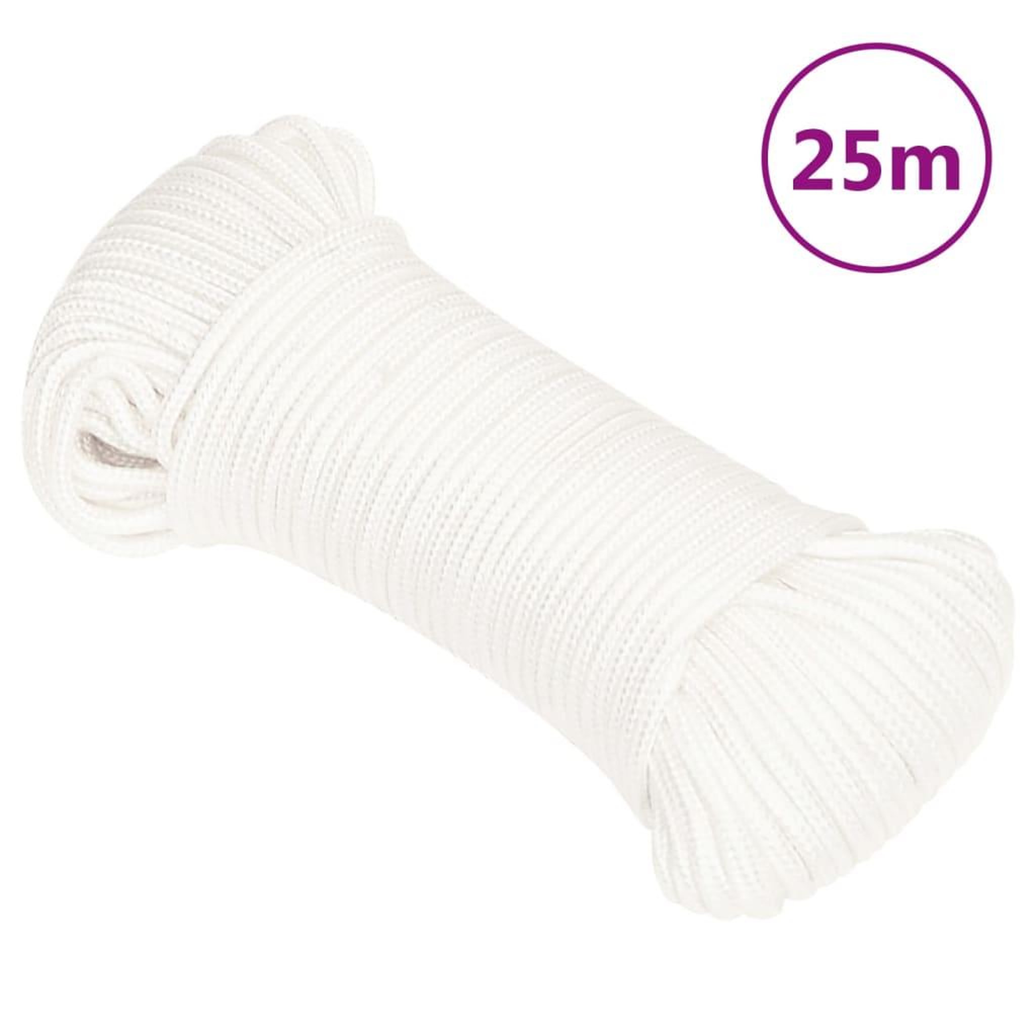 Voir la diapositive 1 : VIDAXL Corde de bateau Blanc complet 3 mm 25 m Polypropylene
