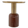 Voir la diapositive 1 : Paris Prix Table d'Appoint Design  Yeza  49cm Nougat & Or