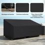 Voir la diapositive 6 : OUTSUNNY Housse canapé exterieur 3 places - housse salon de jardin - dim. 218x111x63/101cm - polyester haute densité noir