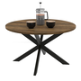 Voir la diapositive 1 : ID MARKET Table basse ronde ALIX plateau HAWKINS pied araignée 70 cm bois foncé design industriel