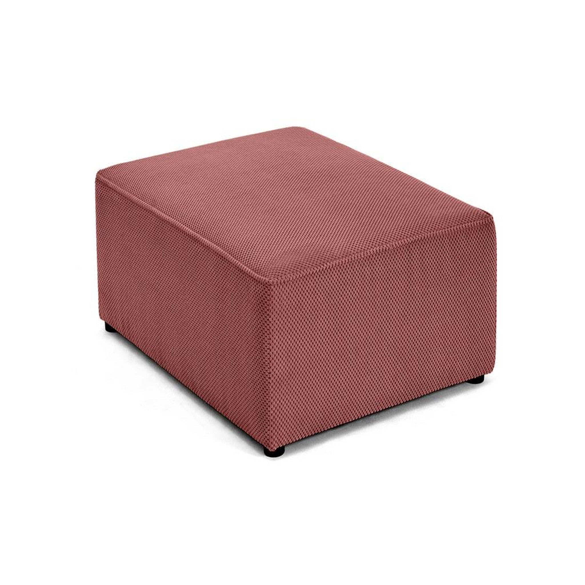 Voir la diapositive 3 : BEST MOBILIER Topaze - pouf - en velours texturé