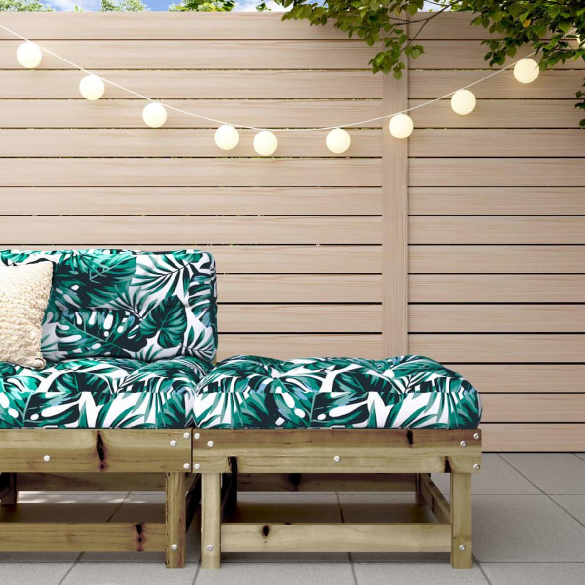 VIDAXL Repose-pied de jardin bois de pin impregne