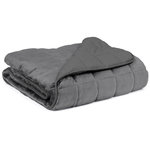 ID MARKET Couverture lestée 150x200 CM CELESTE bicolore gris clair et gris 9 kg