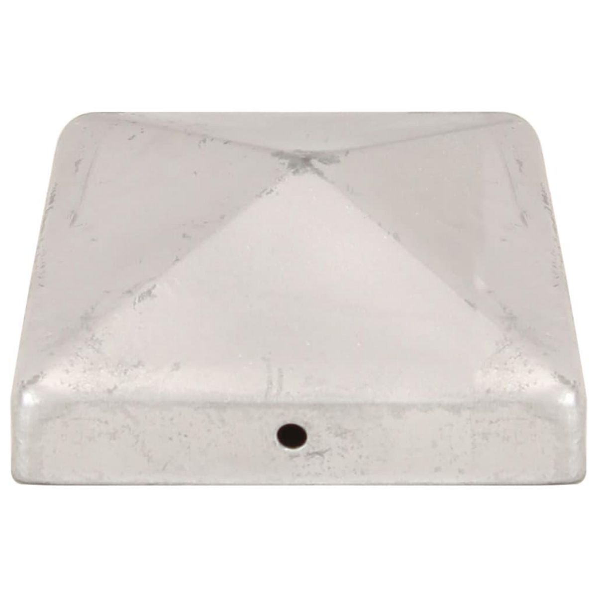 VIDAXL Bouchons de poteau de cloture 6 pcs Metal galvanise 91x91 mm