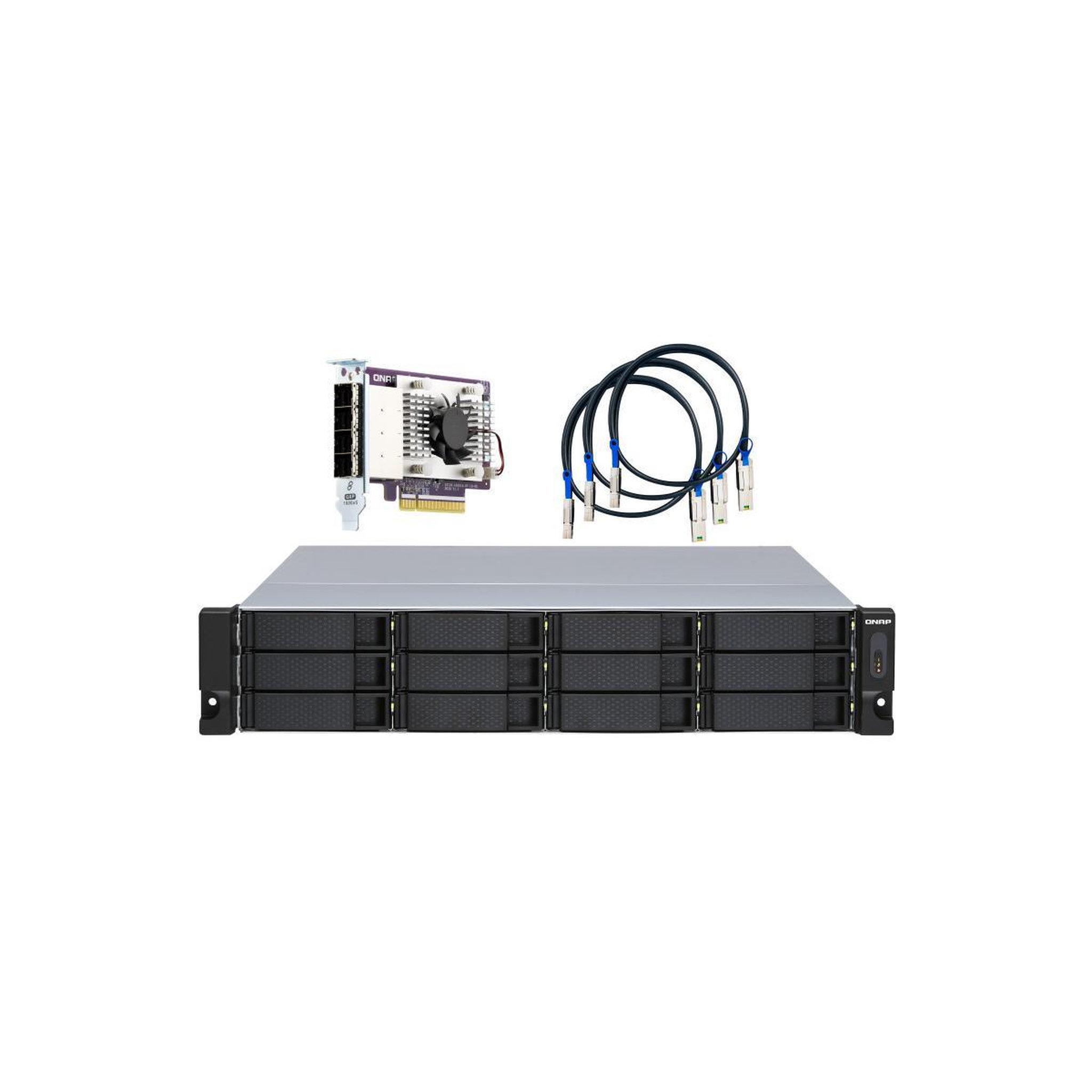 Voir la diapositive 3 : Qnap Qnap tl-r1200s-rp boîtier de disques de stockage boîtier disque dur/ssd noir, gris 2.5/3.5