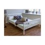 Voir la diapositive 2 : HomeStyle4U Lit double en pin massif 140x200 blanc avec sommier
