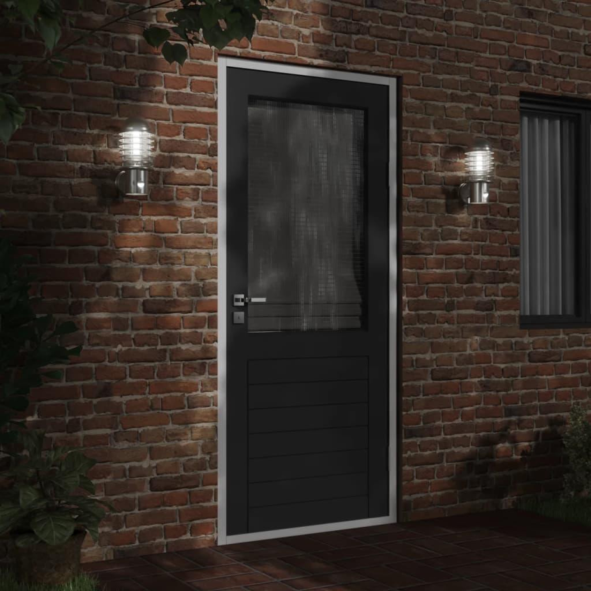 Voir la diapositive 3 : VIDAXL Appliques murales d'exterieur et capteurs 2pcs acier inoxydable