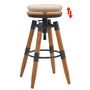 Voir la diapositive 3 : VIDAXL Tabourets de bar lot de 2 bois de sapin solide