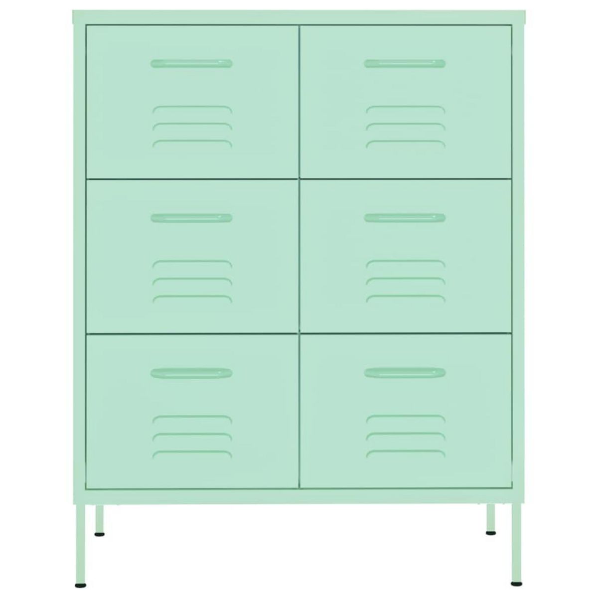 VIDAXL Armoire a tiroirs Vert menthe 80x35x101,5 cm Acier
