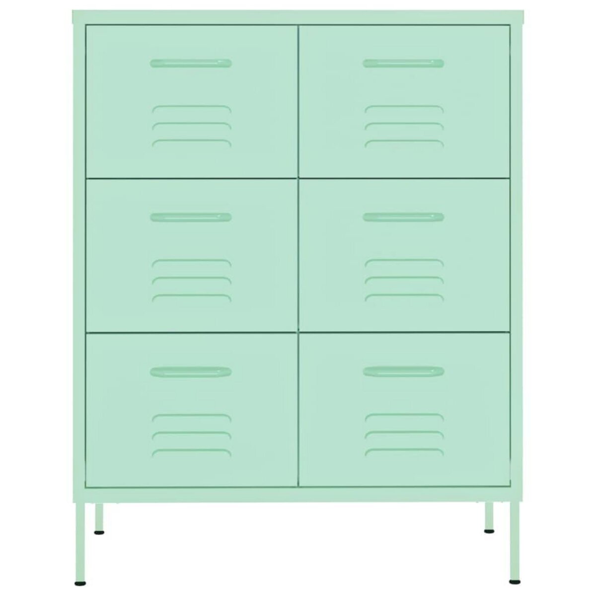 VIDAXL Armoire a tiroirs Vert menthe 80x35x101,5 cm Acier