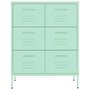 Voir la diapositive 3 : VIDAXL Armoire a tiroirs Vert menthe 80x35x101,5 cm Acier