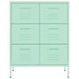 Voir la diapositive 3 : VIDAXL Armoire a tiroirs Vert menthe 80x35x101,5 cm Acier