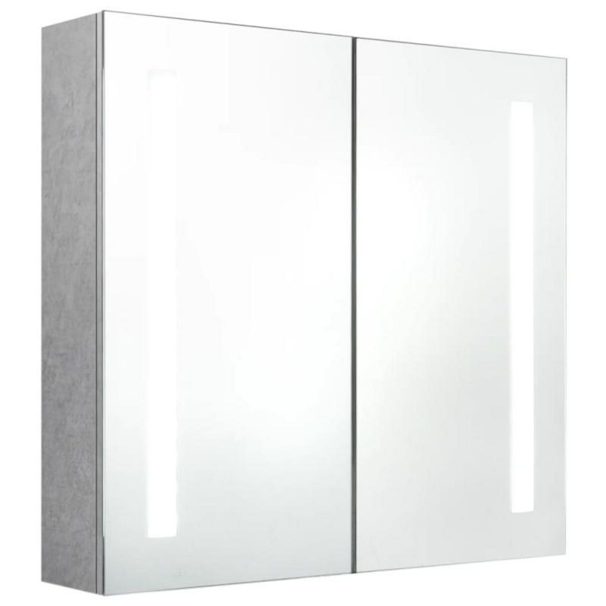 VIDAXL Armoire de salle de bain à miroir LED Gris béton 62x14x60 cm