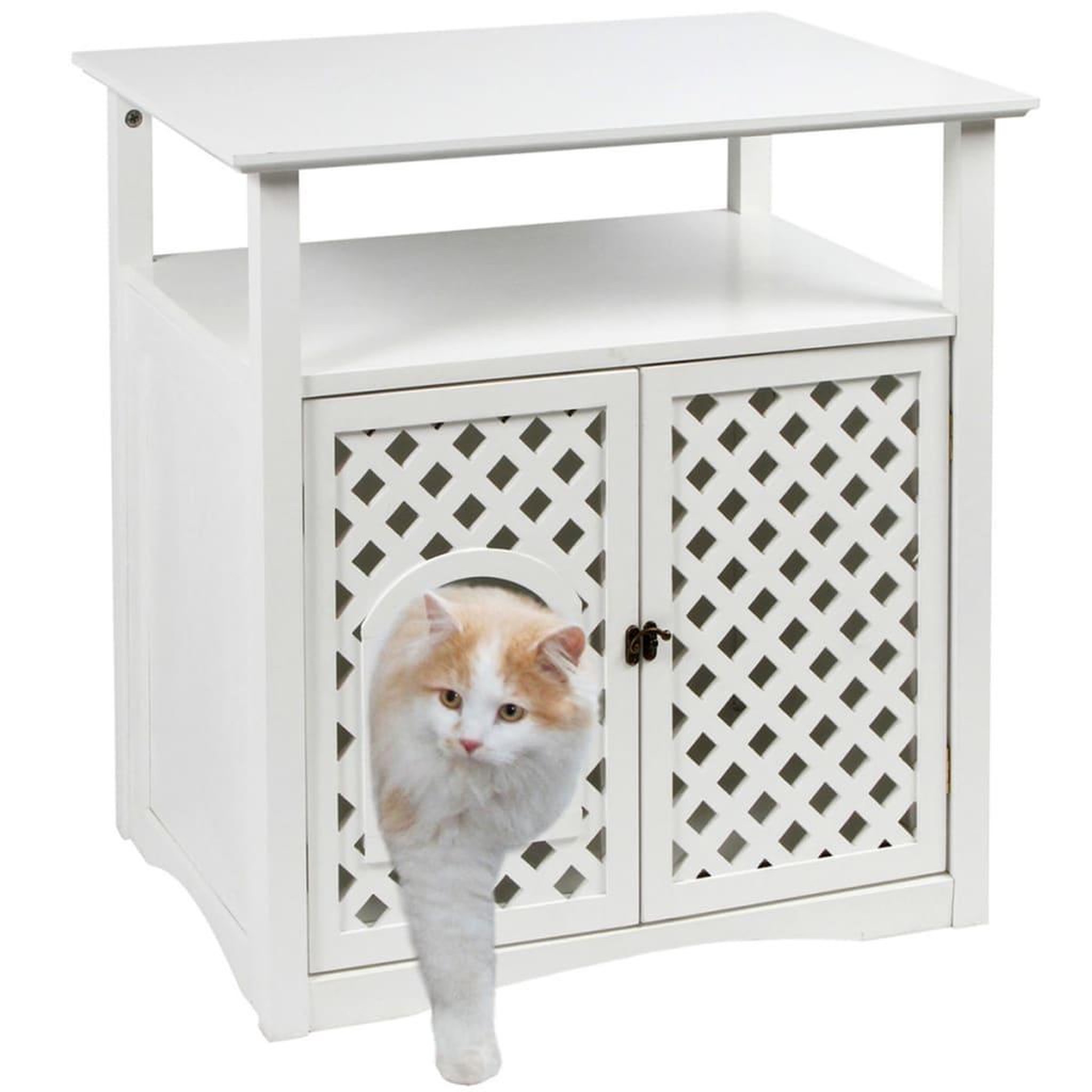 Voir la diapositive 5 : KERBL Kerbl Bac a litiere Helena 64 x 46 x 65 cm Blanc 82662