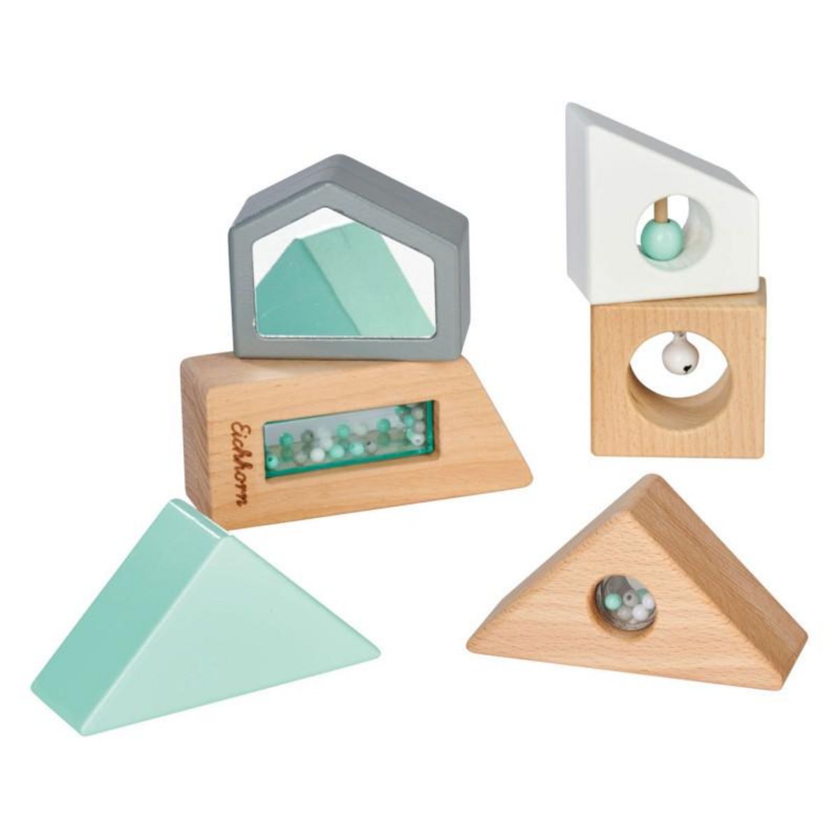 Eichhorn Eichhorn Baby Pure Wooden Building Blocks with Sound 100005720