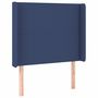 Voir la diapositive 3 : VIDAXL Tete de lit a LED Bleu 103x16x118/128 cm Tissu