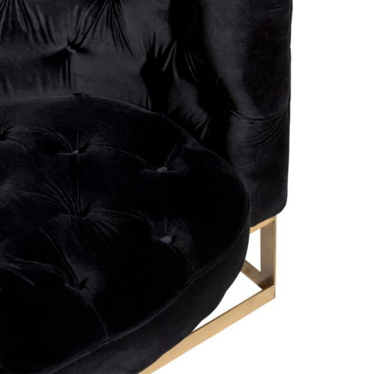 Paris Prix Fauteuil en Velours  Wilson  90cm Anthracite & Or