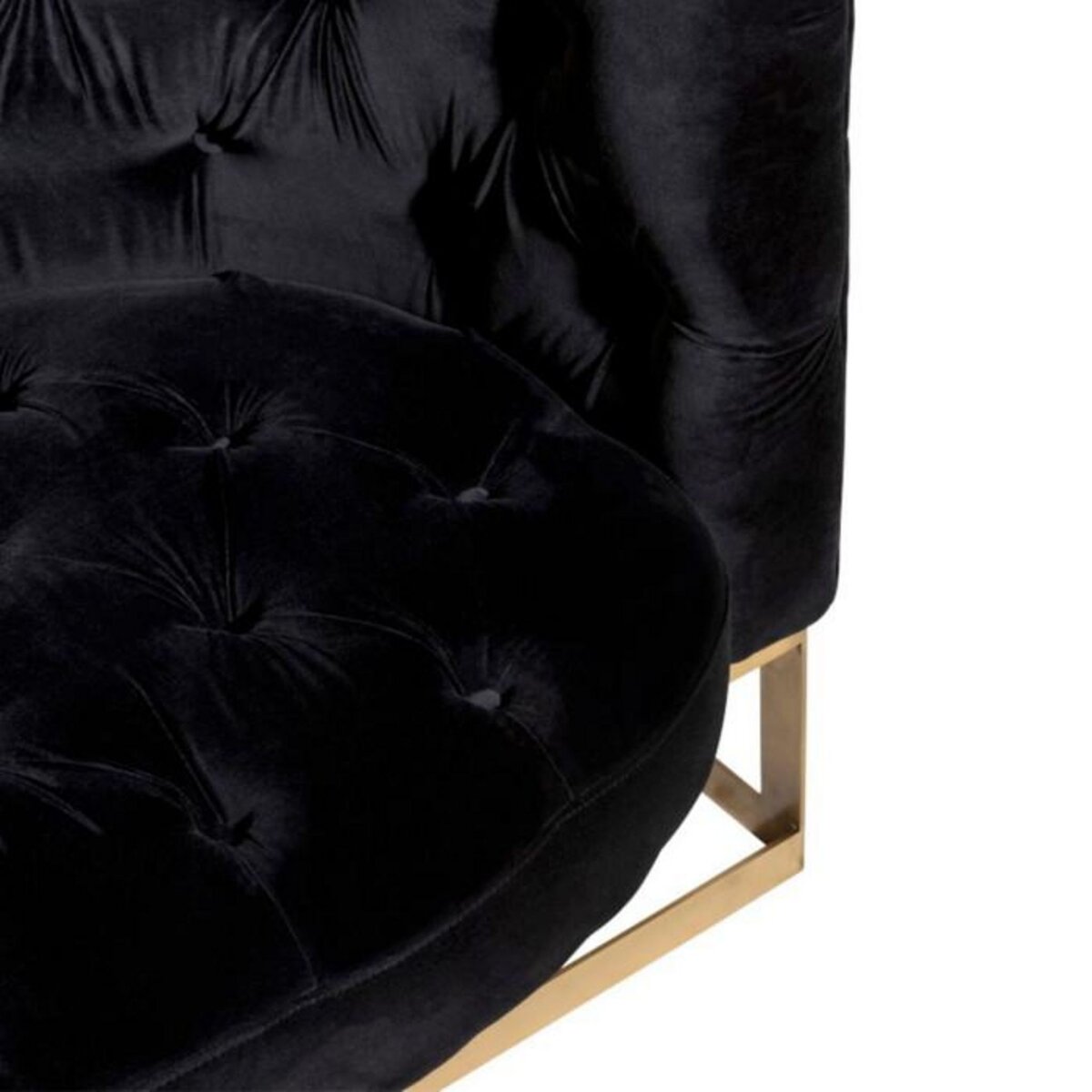 Paris Prix Fauteuil en Velours  Wilson  90cm Anthracite & Or