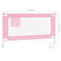 Voir la diapositive 6 : VIDAXL Barriere de securite de lit d'enfant Rose 140x25 cm Tissu