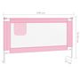 Voir la diapositive 6 : VIDAXL Barriere de securite de lit d'enfant Rose 140x25 cm Tissu