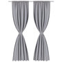 Voir la diapositive 2 : VIDAXL Rideaux occultants a fentes 2 pcs Gris 135 x 245 cm